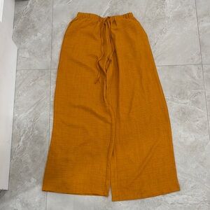 SHEIN Mustard Wide Leg Pants
